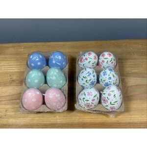 Target Bullseye wooden floral polkadot Easter eggs
